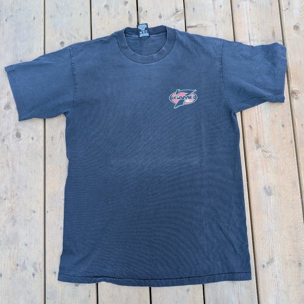 Vintage Y2K No Fear T-Shirt Men's L Black Game7 Graphic Pullover Retro Crew Neck